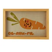 QUADRO 20 CM X 30 CM DA HORTINHA CENOURA - AMÊNDOA/MULTICOR - Foto 1