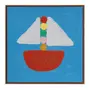 QUADRO BARCO 30 CM X 30 CM CAXIXI - NOZES/MULTICOR - Foto 1