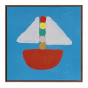 QUADRO BARCO 30 CM X 30 CM CAXIXI - NOZES/MULTICOR - Foto 1