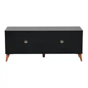 RACK 2 GAVETAS 1,20 M X 40 CM LIN - PRETO/NOZES - Foto 6