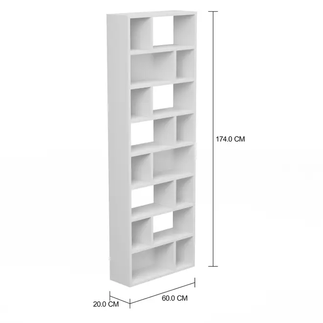 ESTANTE 60 CM X 1,74 M BRICK - BRANCO - Foto 5