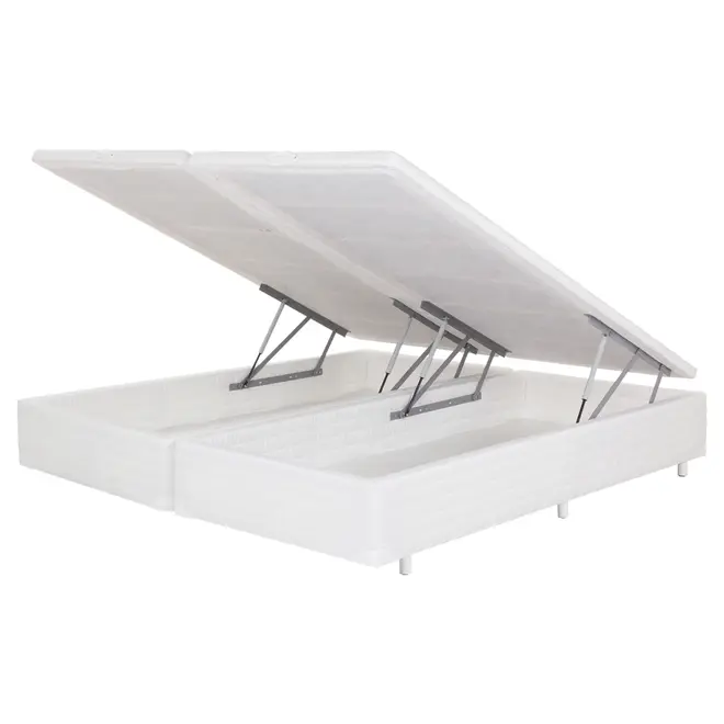 BASE PARA CAMA BOX KING 1,93 M X 2,03 M COM BAÚ MAX - BRANCO - Foto 2