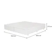 BASE PARA CAMA BOX KING 1,93 M X 2,03 M COM BAÚ MAX - BRANCO - Foto 10