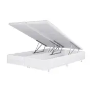 BASE PARA CAMA BOX QUEEN 1,58 M X 1,98 M COM BAÚ MAX - BRANCO - Foto 2