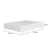 BASE PARA CAMA BOX QUEEN 1,58 M X 1,98 M COM BAÚ MAX - BRANCO - Foto 6