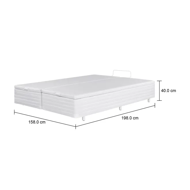 BASE PARA CAMA BOX QUEEN 1,58 M X 1,98 M COM BAÚ MAX - BRANCO - Foto 6