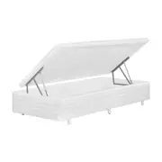 BASE PARA CAMA BOX SOLTEIRO 88 CM X 1,88 M COM BAÚ MAX - BRANCO - Foto 2