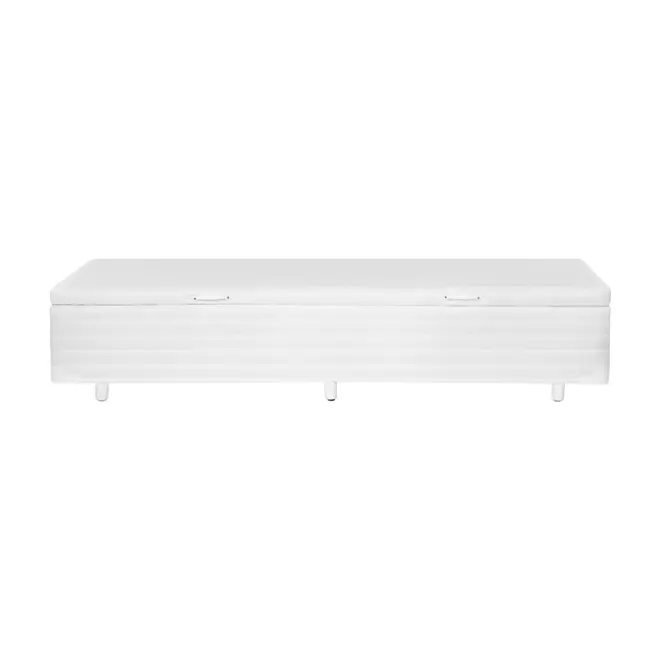 BASE PARA CAMA BOX SOLTEIRO 88 CM X 1,88 M COM BAÚ MAX - BRANCO - Foto 3