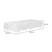 BASE PARA CAMA BOX SOLTEIRO 88 CM X 1,88 M COM BAÚ MAX - BRANCO - Foto 5