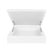 BASE PARA CAMA BOX CASAL 1,38 M X 1,88 M COM BAÚ MAX - BRANCO - Foto 5