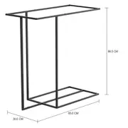 BASE DE MESA LATERAL 65 CM X 30 CM LINEAR - PRETO - Foto 2