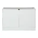 BRANCO/NOZES - ARMÁRIO DE COZINHA INFERIOR 1,20 M 2 PORTAS POAH