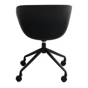CADEIRA HOME OFFICE CONCA - PRETO/PRETO - Foto 5