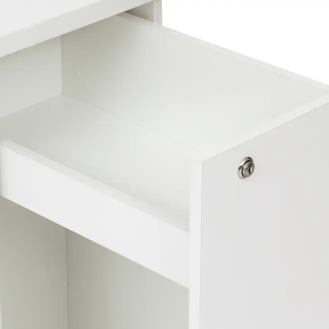 ARMÁRIO PARA ESCRITÓRIO BAIXO 1 PORTA DESLIZANTE ALETA - BRANCO - Foto 9