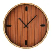 RELÓGIO DE PAREDE 34 CM DECK - MADEIRA/PRETO - Foto 1