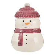 ADORNO BONECO DE NEVE NOEL 14 CM HOHO HOME - VERMELHO HINDU/BRANCO - Foto 1