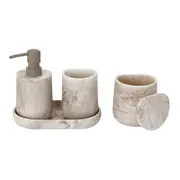 KIT BANCADA C/4 PEÇAS MARBLIS - MARMORIZADO/CAMELO - Foto 3