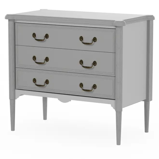 CÔMODA 3 GAVETAS 90 CM X 50 CM REGENCE - CINZA PROVENCE - Foto 2