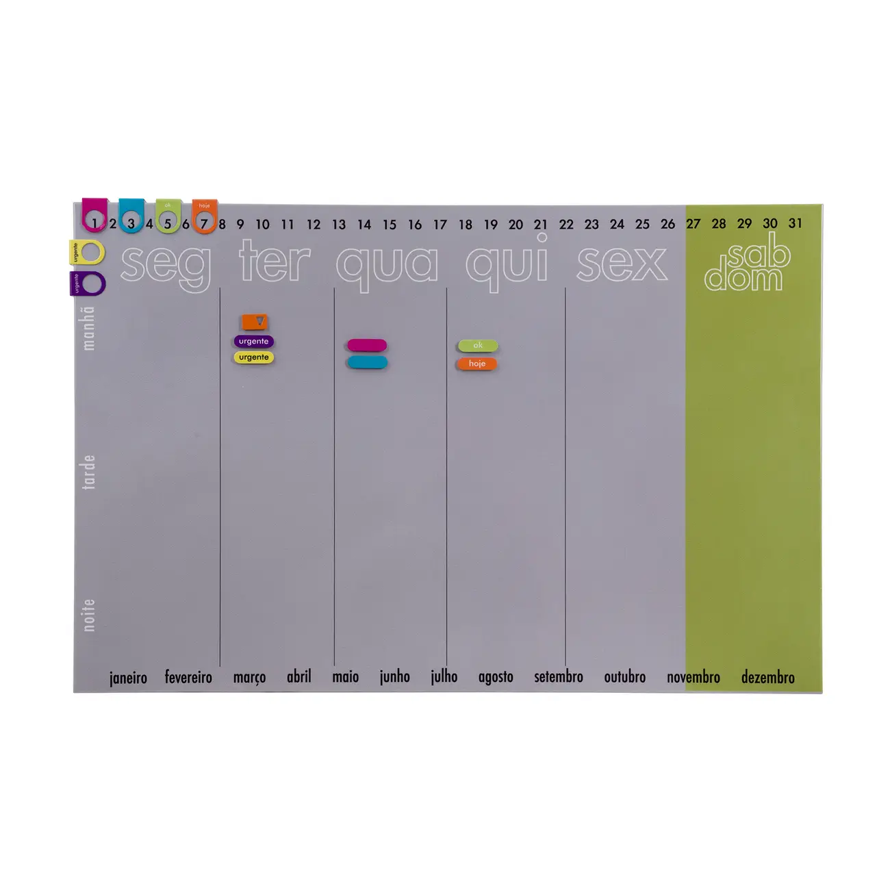 MEMORY-BOARD 60 CM X 40 CM YEAR - CINZA/MULTICOR - Foto 1