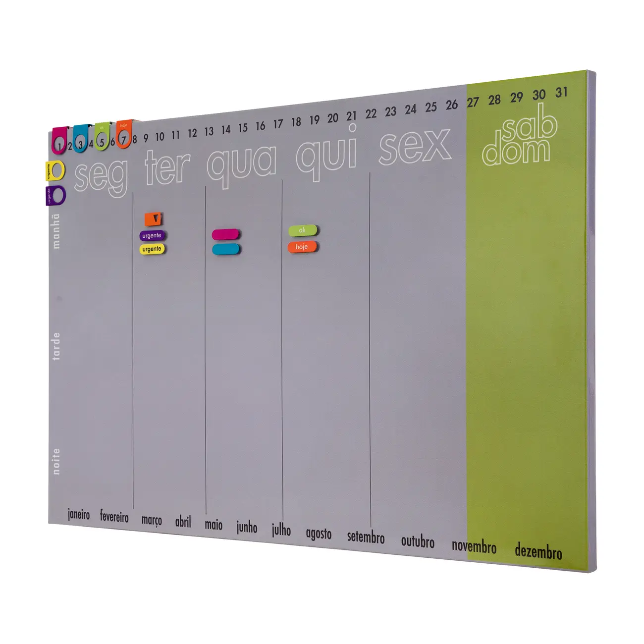 MEMORY-BOARD 60 CM X 40 CM YEAR - CINZA/MULTICOR - Foto 2