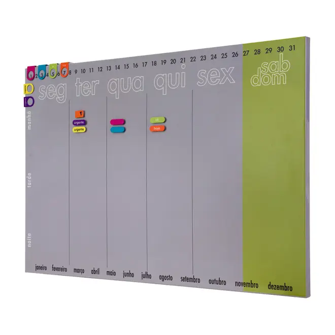 MEMORY-BOARD 60 CM X 40 CM YEAR - CINZA/MULTICOR - Foto 2