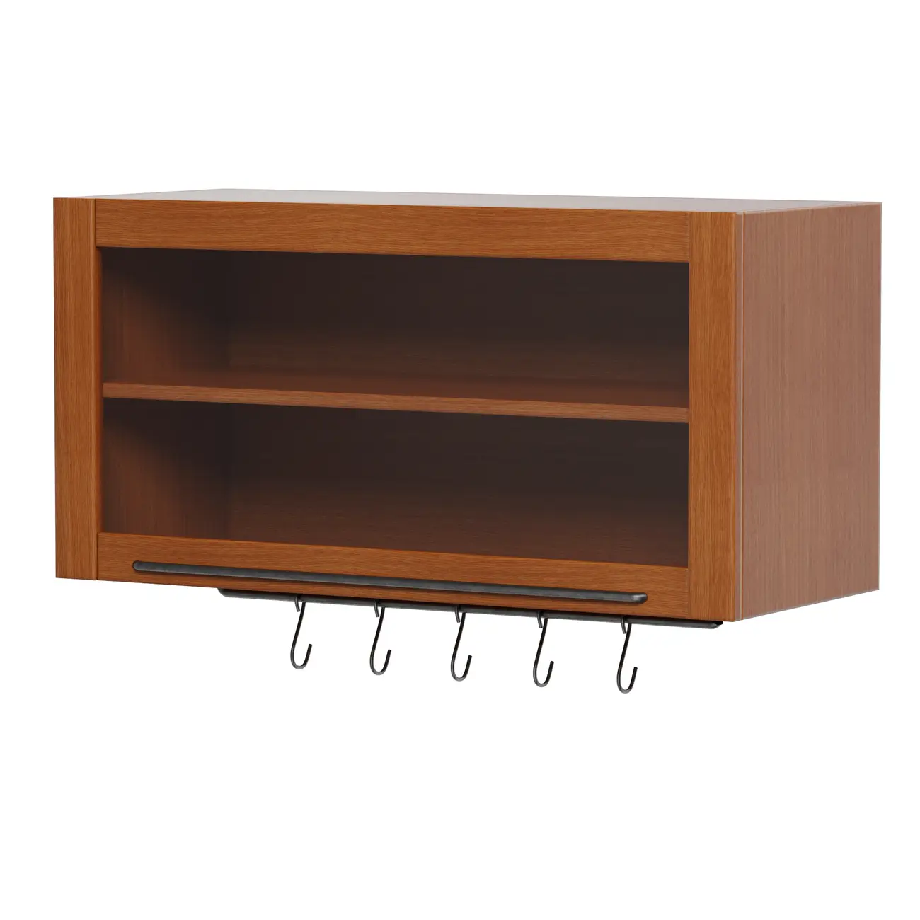 ARMÁRIO DE COZINHA AÉREO 80 CM 1 PORTA BASCULANTE GOURMET - NOZES/INCOLOR - Foto 2