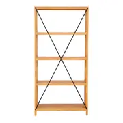 ESTANTE 98 CM X 2 M BEAM - AMÊNDOA/PRETO - Foto 4