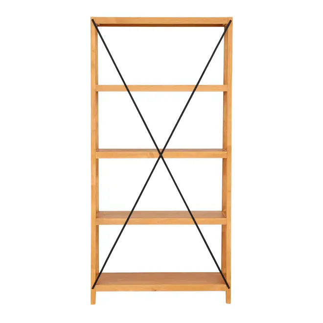 ESTANTE 98 CM X 2 M BEAM - AMÊNDOA/PRETO - Foto 4
