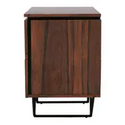 MESA DE CABECEIRA 2 GAVETAS HEPTA - PAU FERRO/PRETO - Foto 4