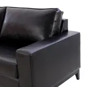 SOFÁ 3 LUGARES LAW - CORSIN POLIURETANO PRETO BRILHANTE - Foto 3