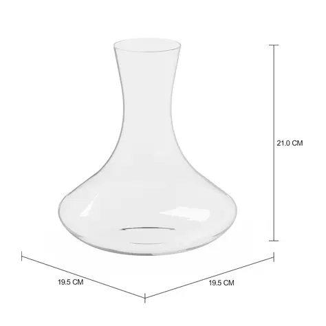 Imagem com medidas do produto DECANTER 1,5 L CRISTALINO TUBET