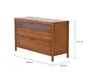 CÔMODA 3 GAVETAS 1,25 M X 45 CM MASCAVO - NOZES/INCOLOR - Foto 6