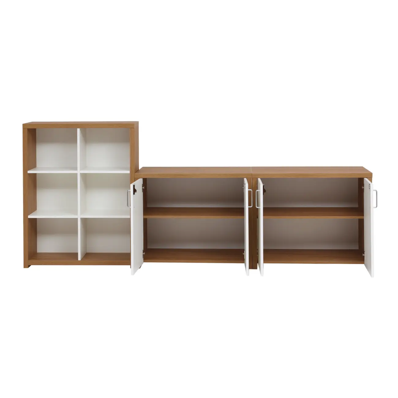 ESTANTE COM 2 ARMÁRIOS BAIXO BOSS - OAK TAMMI/BRANCO - Foto 4