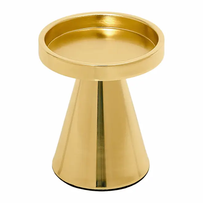 SUPORTE VELA 10 CM INNER GLOW - OURO - Foto 1