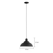 LUMINÁRIA DE TETO ARGOS - PRETO/BRANCO - Foto 2