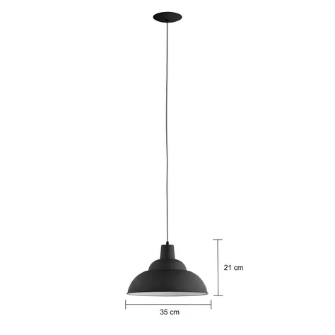 Imagem com medidas do produto LUMINÁRIA DE TETO ARGOS
