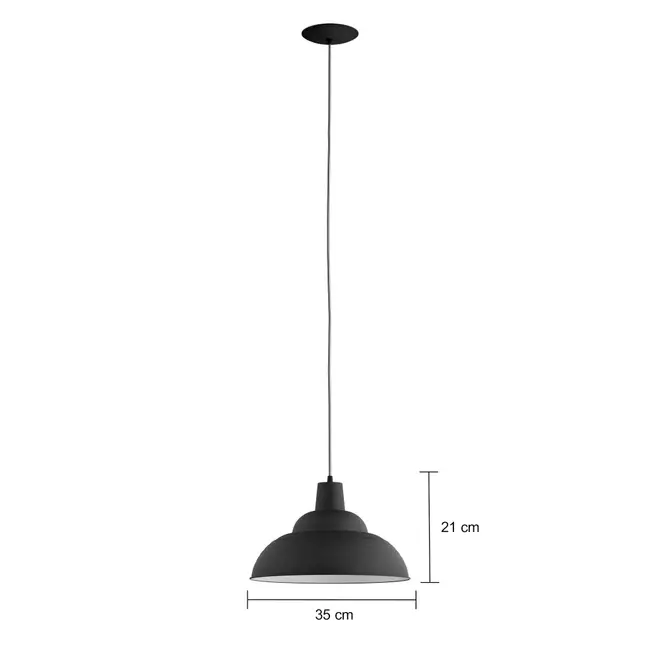 LUMINÁRIA DE TETO ARGOS - PRETO/BRANCO - Foto 2