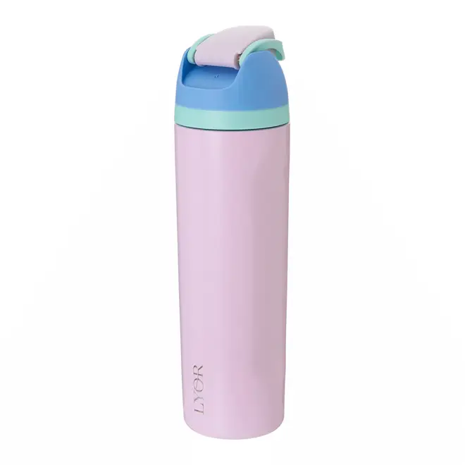 GARRAFA TÉRMICA 630 ML GLUP - ROSA CLARO/MULTICOR - Foto 8