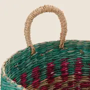CESTO 35 CM X 24 CM X 24 CM BOLGATANGA - NOZ MOSCADA/MULTICOR - Foto 9