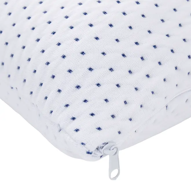 TRAVESSEIRO VISCOELÁSTICO 40 CM X 60 CM X 13 CM GULDI I - BRANCO/AZUL CLARO - Foto 6