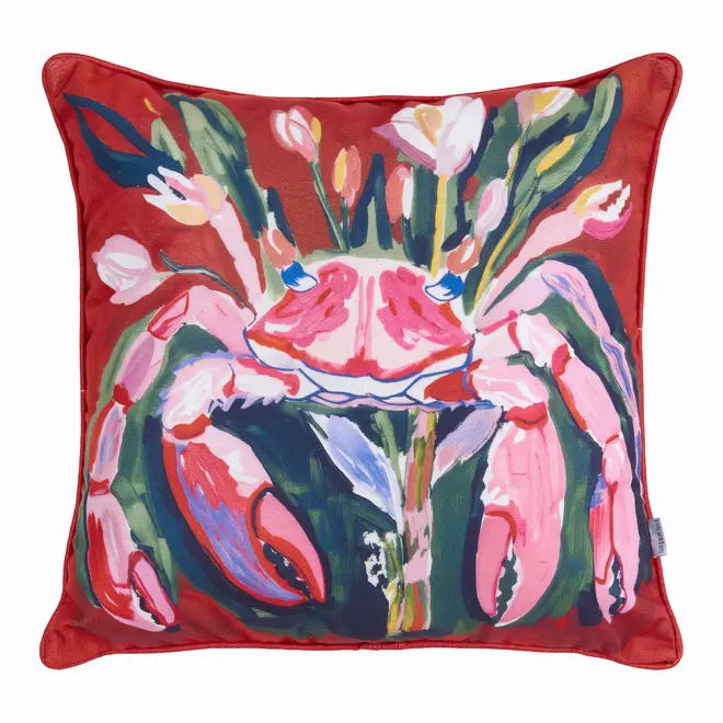 ALMOFADA 50 CM X 50 CM ONÍRICA - VERMELHO/MULTICOR - Foto 1