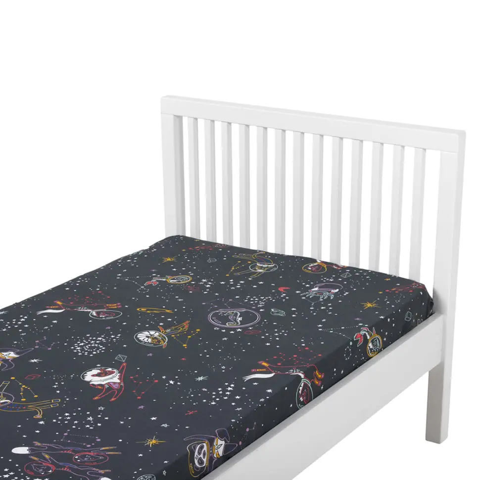 LENÇOL DE SOLTEIRO 1,60 M X 2,40 M ZOODIAC - CINZA/MULTICOR - Foto 2
