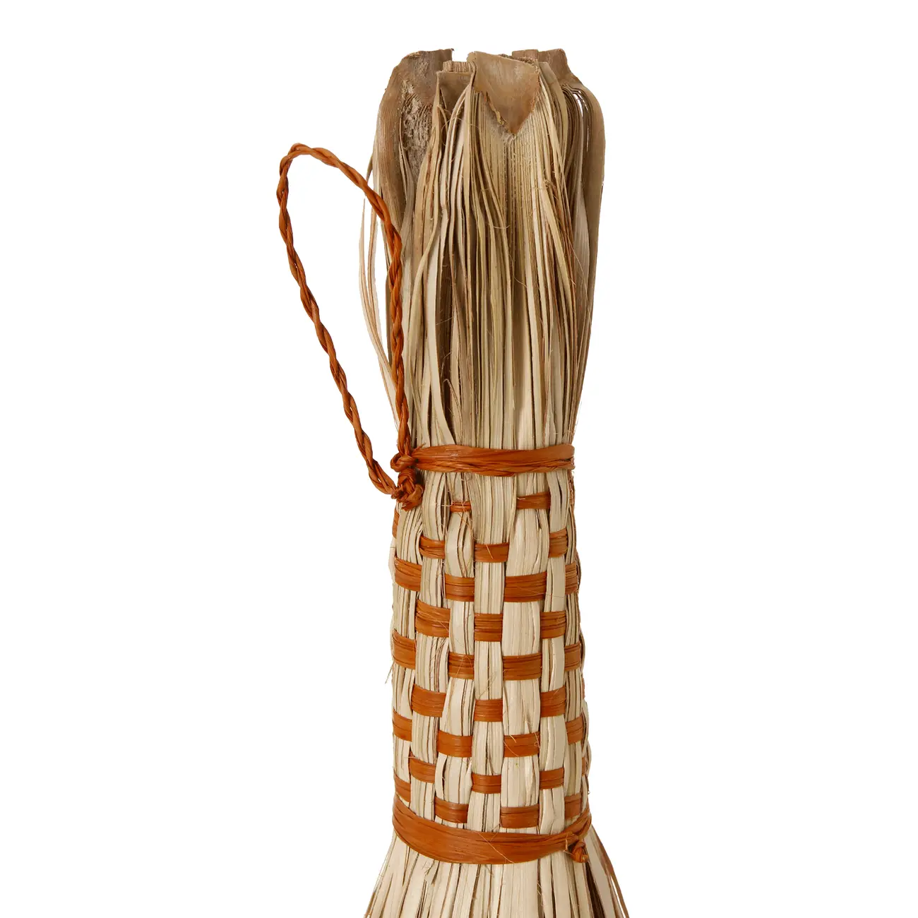 VASSOURA DECORATIVA ACARI - FIBRA CLARA/LARANJA - Foto 7