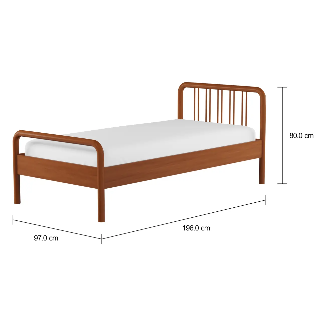 CAMA DE SOLTEIRO 88 CM PATENTE - NOZES - Foto 4