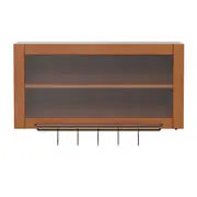 ARMÁRIO DE COZINHA AÉREO 80 CM 1 PORTA BASCULANTE GOURMET - NOZES/INCOLOR - Foto 1