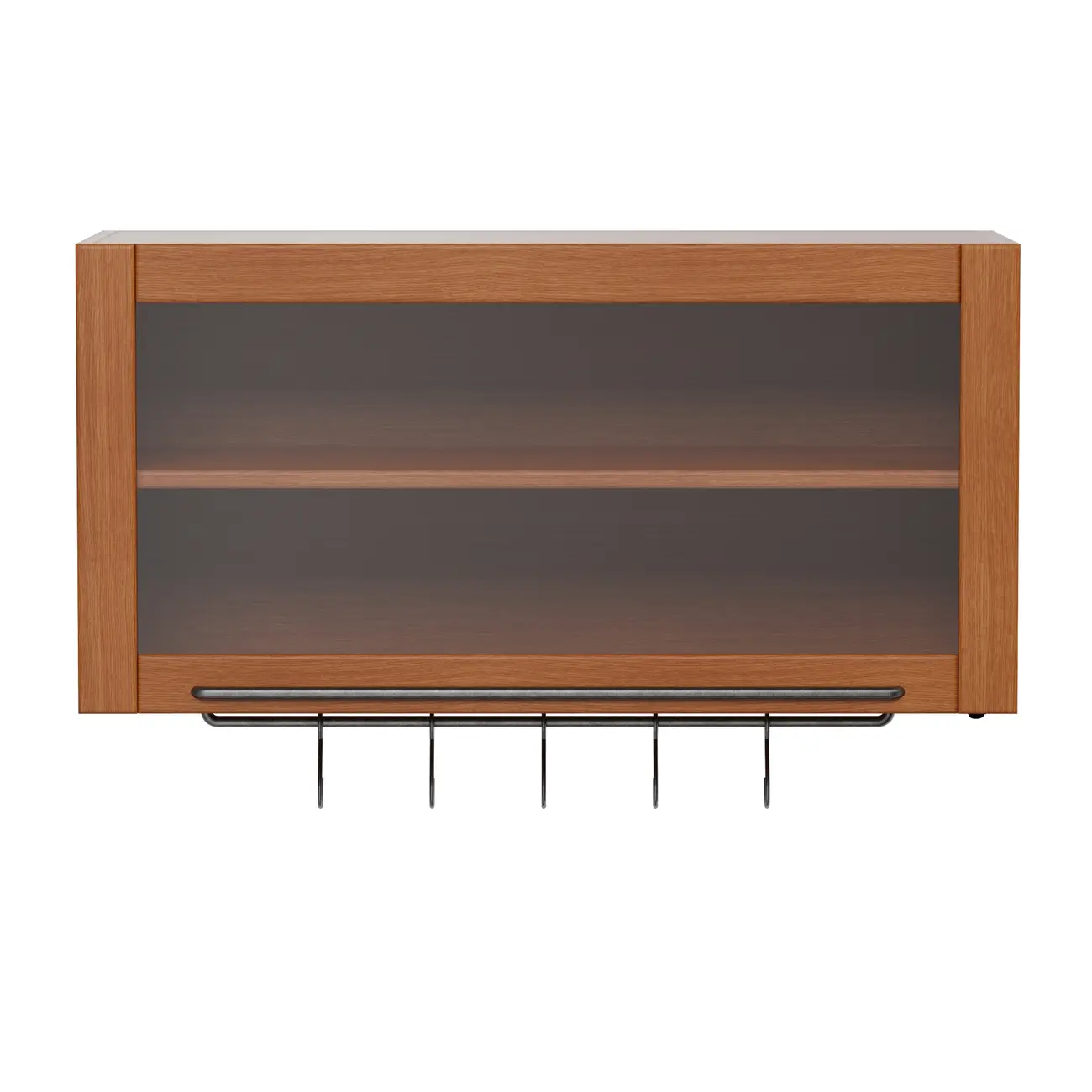 ARMÁRIO DE COZINHA AÉREO 80 CM 1 PORTA BASCULANTE GOURMET - NOZES/INCOLOR - Foto 1