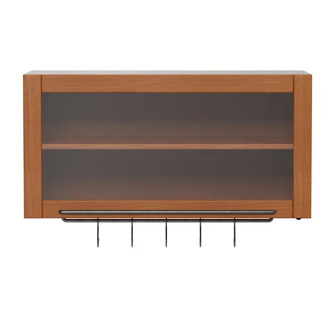 ARMÁRIO DE COZINHA AÉREO 80 CM 1 PORTA BASCULANTE GOURMET - NOZES/INCOLOR - Foto 1