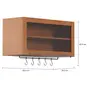 ARMÁRIO DE COZINHA AÉREO 80 CM 1 PORTA BASCULANTE GOURMET - NOZES/INCOLOR - Foto 4