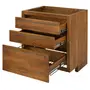 GAVETEIRO PARA COZINHA 80 CM 3 GAVETAS GOURMET - NOZES/ZINCO - Foto 2