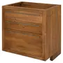 GAVETEIRO PARA COZINHA 80 CM 3 GAVETAS GOURMET - NOZES/ZINCO - Foto 3